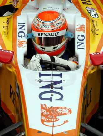 Nelson Piquet, compaero de equipo de Fernando Alonso.