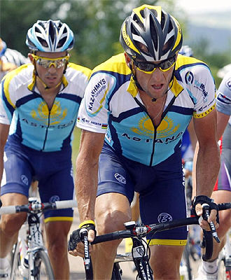Lance Armstrong, durante una etapa del Tour de Francia
