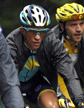 Contador, durante la etapa del viernes