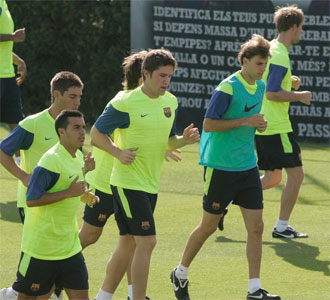 Primer entrenamiento de pretemporada del FC Barcelona