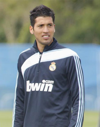 Garay, durante un entrenamiento del Real Madrid en Dubln