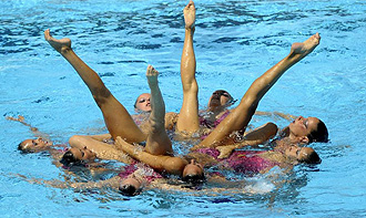 Equipo espaol de natacin sincronizada, oro en los Mundiales de Roma 2009