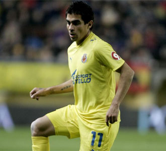 Ariel Ibagaza, en un partido con el Villarreal de la pasada temporada