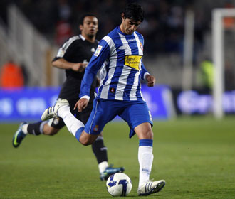 Román Martínez, durante un partido del Espanyol