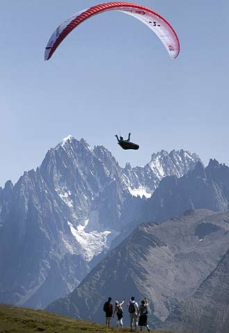 Maurer, sobrevolando el Mont Blanc.