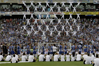 Ceremonia de inauguración del nuevo estadio del Espanyol.