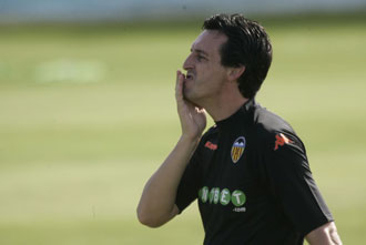 Unai Emery, entrenador del Valencia