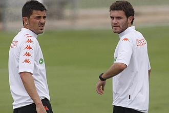 Villa y Mata preparan el partido contra el Manchester United