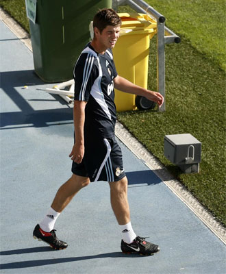 Huntelaar, en uno de sus ltimos entrenamientos en la pretemporada del Real Madrid