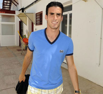 Alejandro Alfaro, acude a sala de prensa despus del entrenamiento de pretemporada con el Sevilla