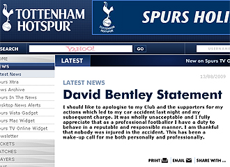 Comunicado en la web oficial del Tottenham.