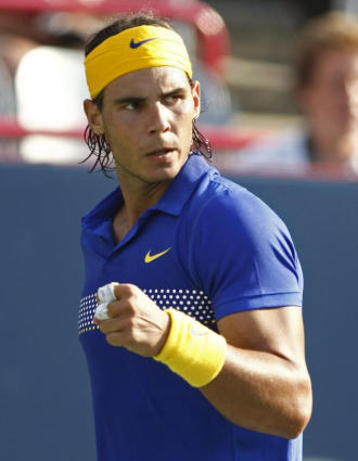 Rafa Nadal durante su partido ante Philipp Petzschner en Montreal.