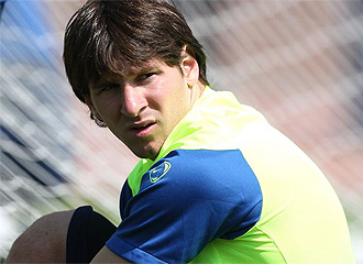 Messi, en un entrenamiento