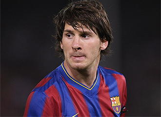 Messi, en un partido con el Barcelona.