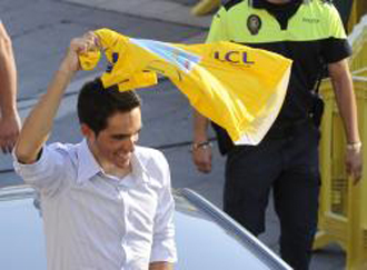 Alberto Contador, reciente campen del Tour de Francia