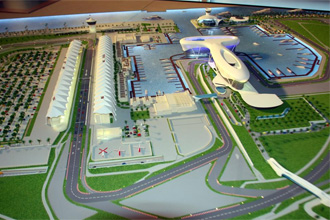 Maqueta del circuito de Abu Dhabi de Frmula 1.