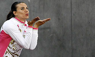 Isinbayeva celebra en Zrich su ltimo rcord del mundo.