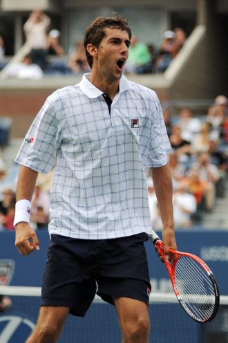 Marin Cilic celebra su victoria ante Andy Murray.