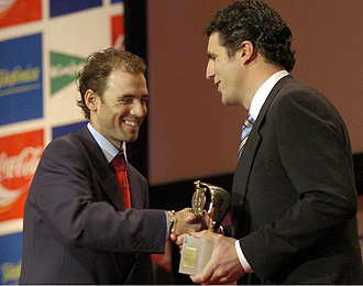 Idurain y Valverde, en una entrega de premios