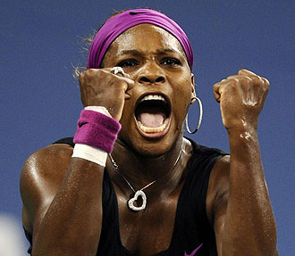 Serena Williams celebrando su triunfo