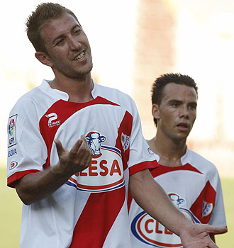 ngel y Quero, durante la primera jornada de Liga ante el Albacete.
