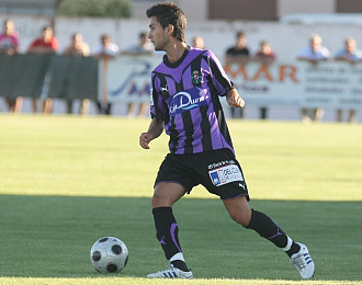 Alberto Bueno durante un partido con el Valladolid