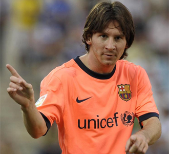 Messi durante un partido con el Barcelona.
