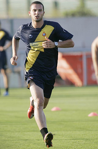 Ben Sahar durante un entrenamiento con el Espanyol