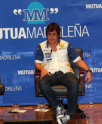 Fernando Alonso, en un acto de la Mutua Madrilea