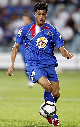Miguel Torres, en un partido con el Getafe