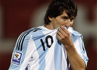 Messi, con la seleccin argentina