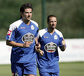 Riki y Pablo �lvarez durante un entrenamiento.