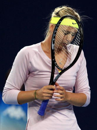 La tenista rusa Maria Sharapova, tras caer en Pekn.