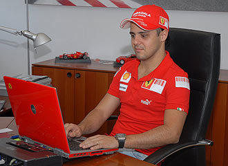 Massa, durante el encuentro digital con los 'tifosi'.
