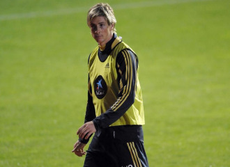 Fernando Torres, en un entrenamiento.
