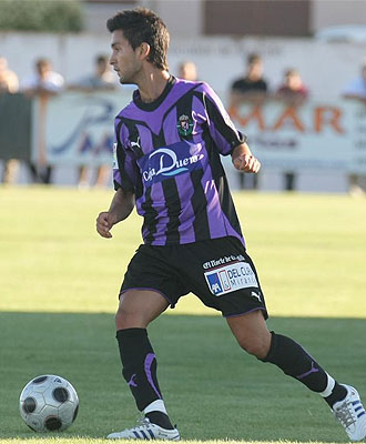 Alberto Bueno, durante un partido con el Real Valladolid