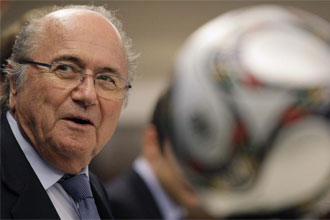 Joseph Blatter en rueda de prensa.
