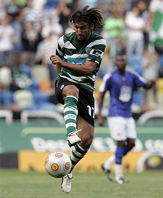 Angulo en un partido con el Sporting de Portugal.