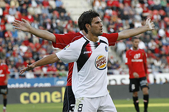 Jaime Gaviln, durante el partido ante el Mallorca