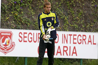 Fabin Asshman, durante un entrenamiento de Las Palmas