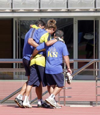 Assmann es retirado del entrenamiento tras lesionarse