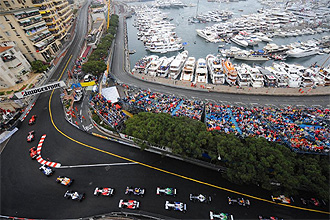 Vista area del Gran Premio de Mnaco