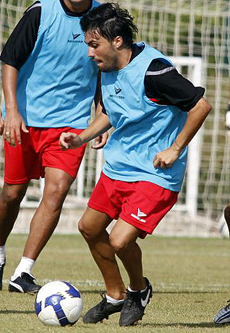 Mario Rosas, durante un entrenamiento