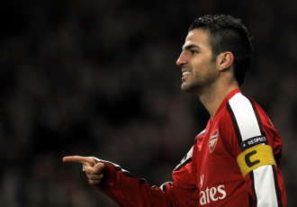 El espaol Cesc Fbragas celebra un gol con el Arsenal.