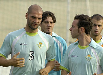 Rivas y Fernando Vega, durante un entrenamiento.