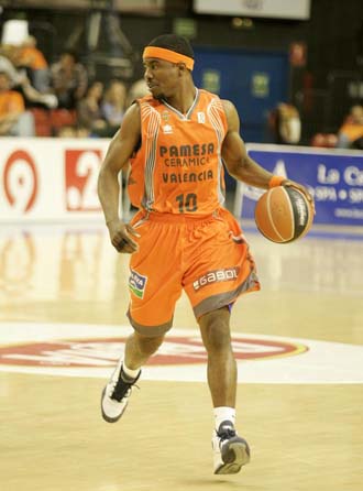 Shammond Williams, con la camiseta del Valencia Basket.