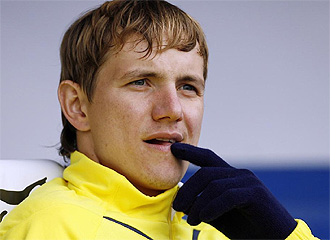 Pavlyuchenko, en el banquillo del Tottenham.