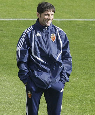 El entrenador del Zaragoza, Marcelino, durante un entrenamiento de su equipo