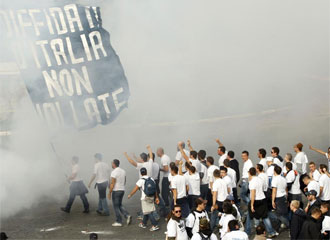 Imagen de la manifestacin en Roma.