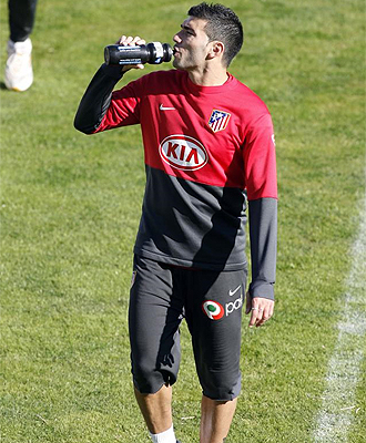 Reyes durante un entrenamiento del Atltico de Madrid